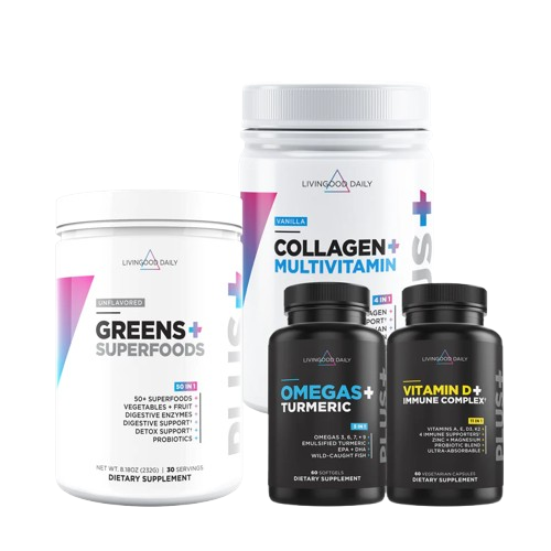 Dietary supplements collection with colorful labels.